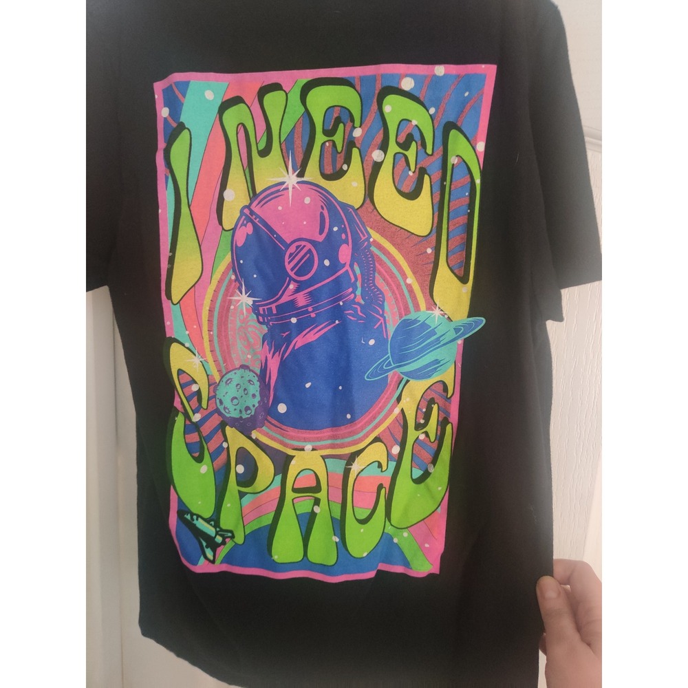 Hyper Space NASA I Need Space Astronaut Graphic T-Shirt Black Kids Size 12